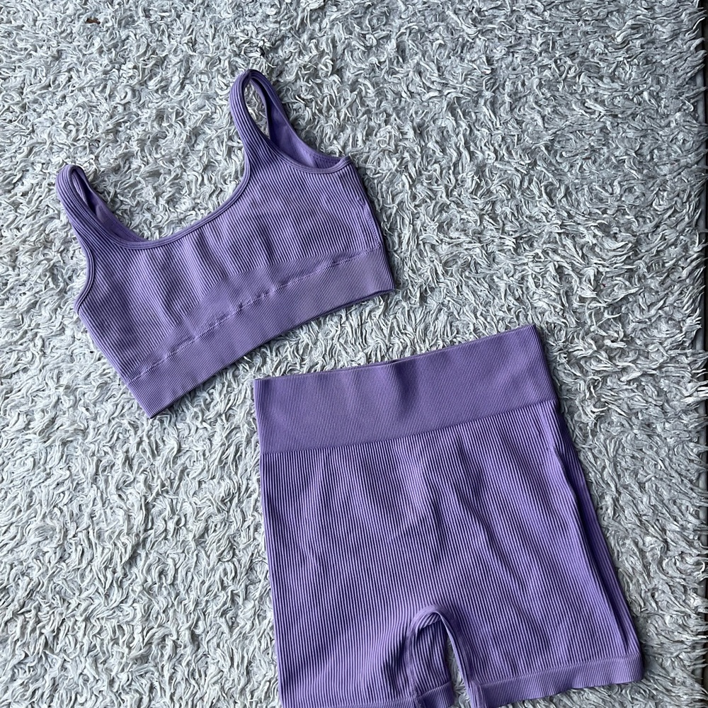 Women's Purple Workout Set